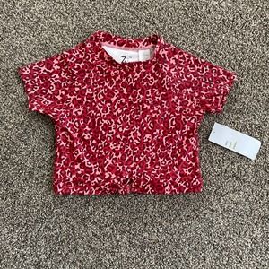 Zella Pink Sun Shirt with Tie Front - Size 14